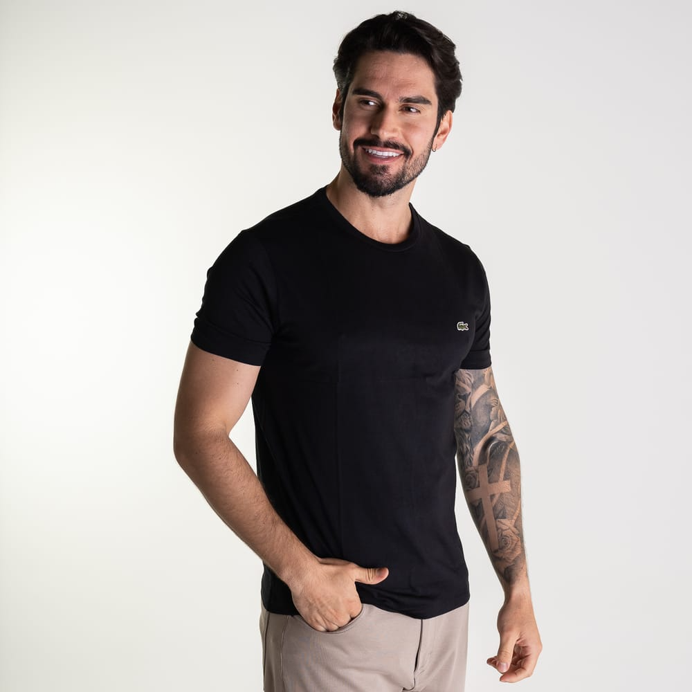 Kit 5 Camisetas Lacoste Croco Basic - COMPRE 3 LEVE 5!