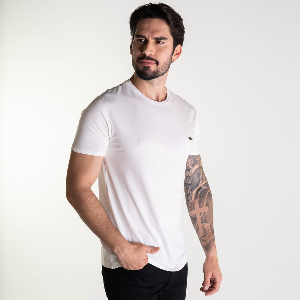 Kit 5 Camisetas Lacoste Croco Basic - COMPRE 3 LEVE 5!