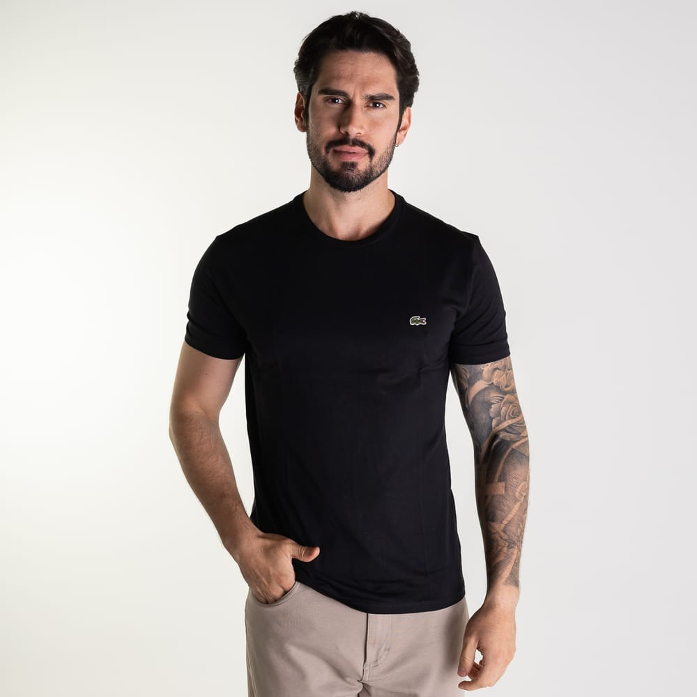 Kit 5 Camisetas Lacoste Croco Basic - COMPRE 3 LEVE 5!